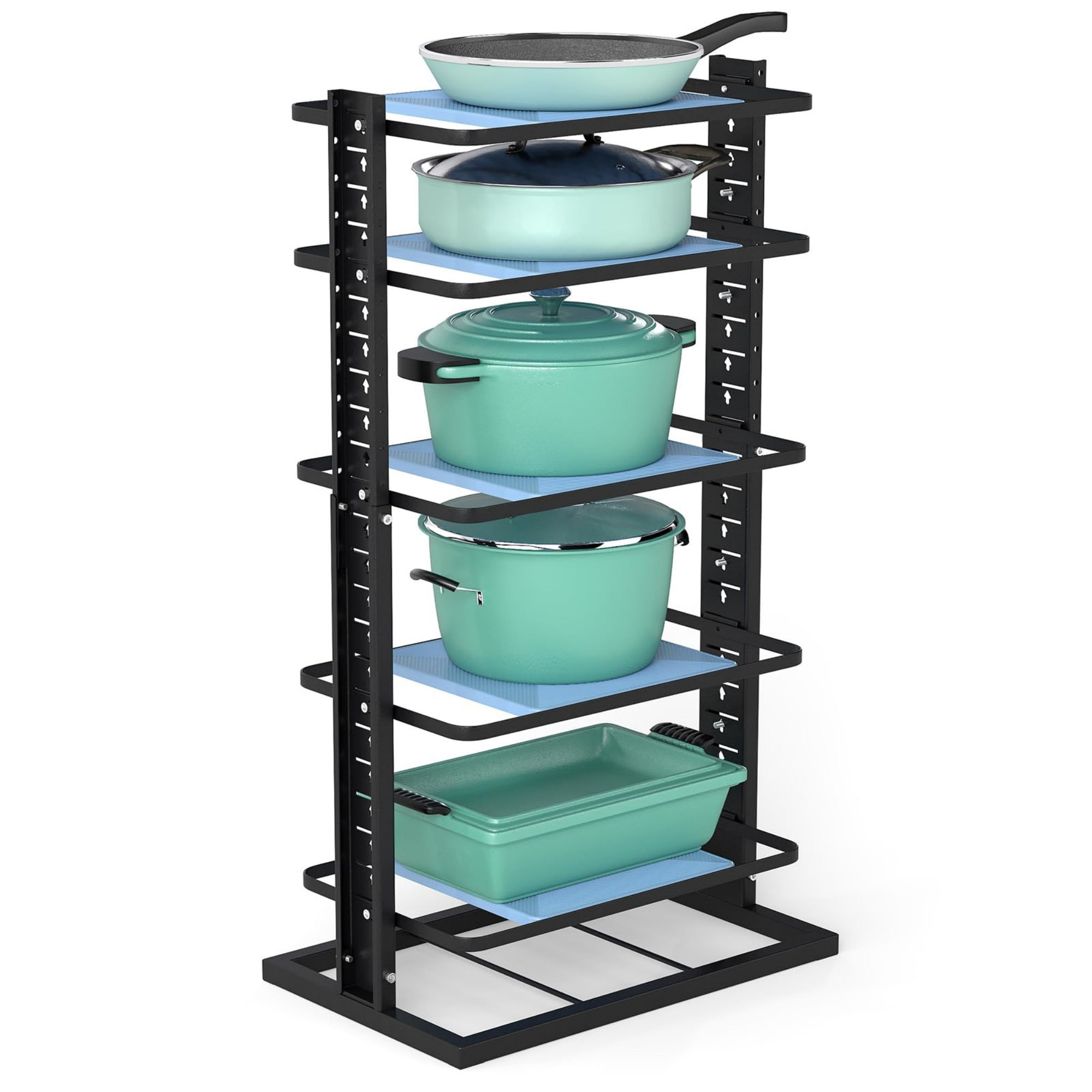 17 Stories Pots And Pans Organizer Under Cabinet, 6-Tier Heavy Duty Pan